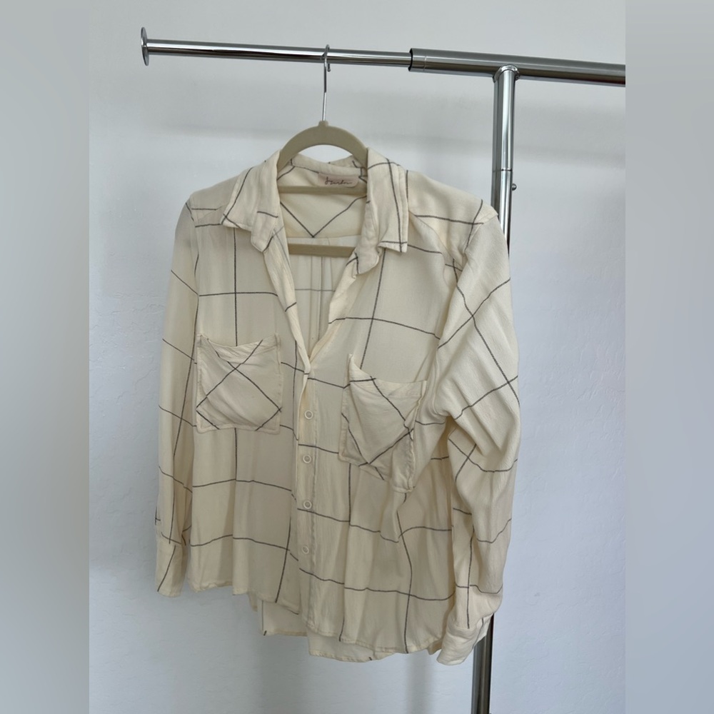 SHOP STARLOW CREAM PLAID SHIRT